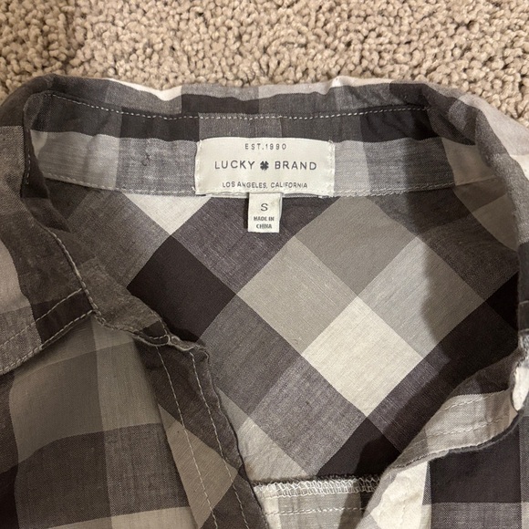 Lucky Brand Black and White Checkered Shirt - Picture 2 of 6